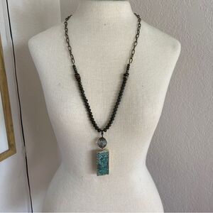 Long Turquoise Necklace NWT